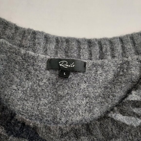 Rails Wool Cashmere Blend Louis Charcoal Camo Sweater Size Large - Picture 6 of 6